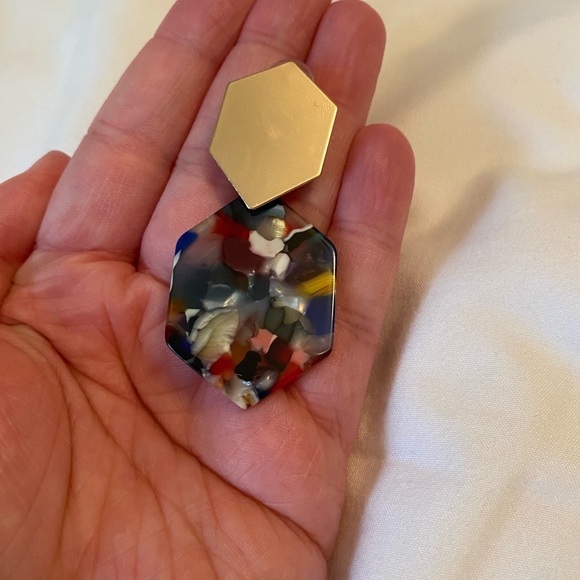 Multicolored & Gold Earrings - Picture 3 of 3